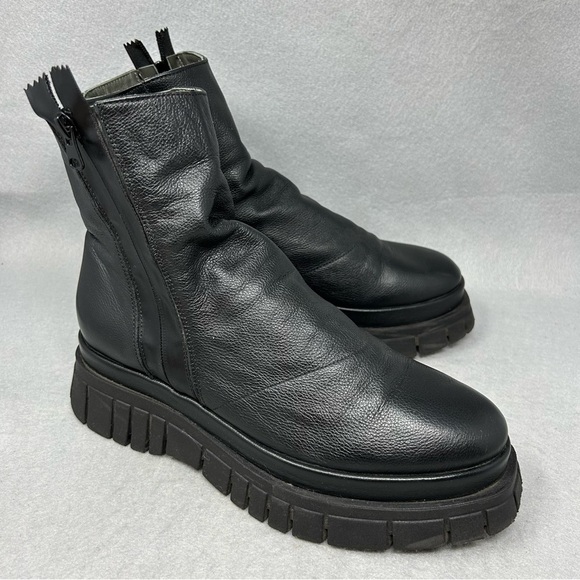 ALL BLACK Lester Lugg Leather Bootie Women's Boot, Women’s Size US 9.5/EU 40 - Picture 3 of 13